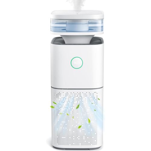 HEPA Air Purifier and Humidifier 2 in 1 for Home Large Room Up to 2676 Ft², Quiet Air Purifiers for Bedroom with Sleep Mode, air Filter for Pets, Odor, Dust, Smoke, Touch Control