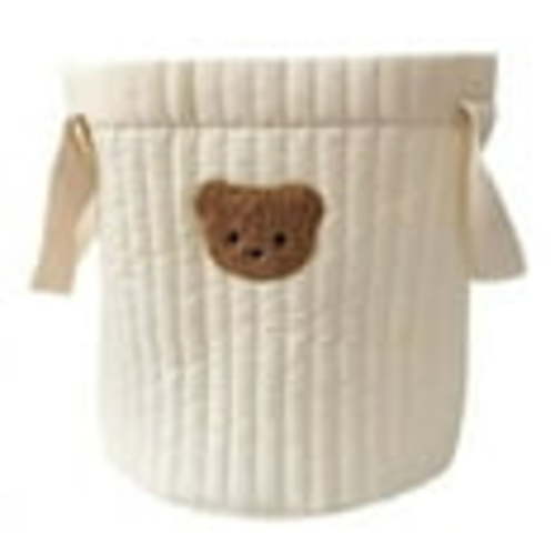 ZPAQI Bear Storage Basket Diaper Organizer for Nursery Baby Boys Bag Cotton Basket