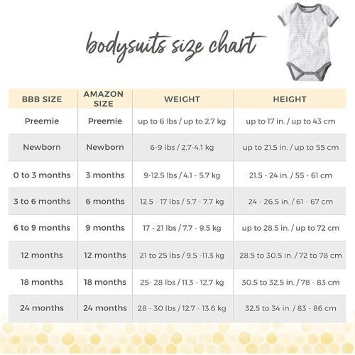 Burt's Bees Baby Unisex Baby Bodysuits, 5-pack Short & Long Sleeve One-pieces, 100% Organic Cotton Bodysuit