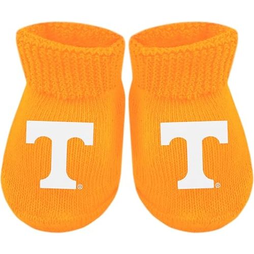 Creative Knitwear College Baby Bootie Sock - Team Logo, Multiple Colors, for Boys & Girls (Newborn - 6 Months)