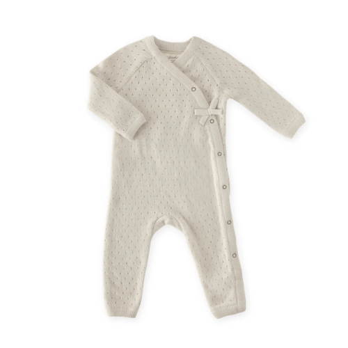 Pointelle Knit Kimono Romper