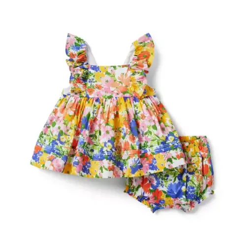 Baby Floral Ruffle Matching Set