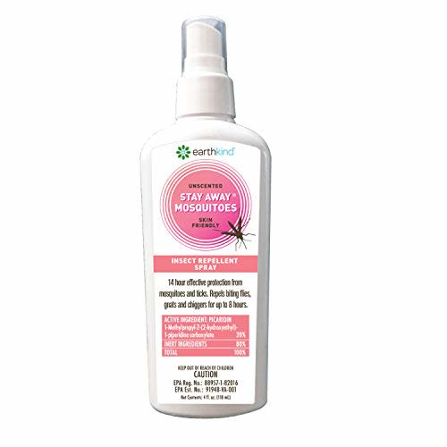 EarthKind Stay Away Mosquitoes Insect Repellent - Unscented Mosquito Spray with Picaridin - Safe for Children When Used as Directed - 4-Oz, 1-Pack
