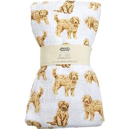 Amazon.com: Mud Pie Golden Doodle Print Baby Swaddle Blanket, 47" x 47", : Everything Else
