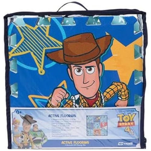 Disney Pixar Toy Story EVA Foam Mat, The Crew Interlocking EVA Foam Flooring Tiles, Blue, 36 x 36 Inches