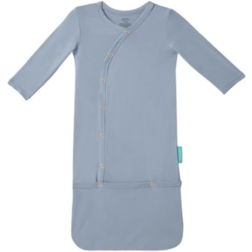 PurComfy Supersoft Baby Sleeper Gowns, Premium Bamboo Viscose Infant Nightgown Sleepers Preemie Newborn Snap Bundler