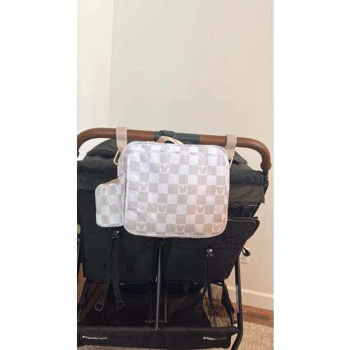 Mouse Checkered Stroller Diaper Bag