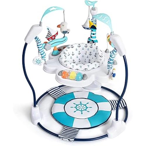 Baby Activity Center Jumper Interactive Activity Jumper Play Center with Infant Toys, 360° Rotating Seat