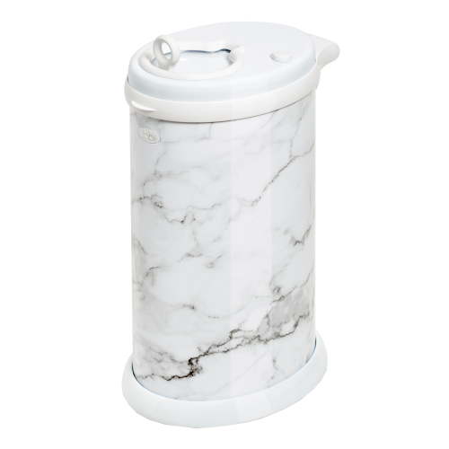 Ubbi Stainless Steel Diaper Pail, Odor Locking, No Special Bag Required, Award-Winning, Registry Must-Have, Marble