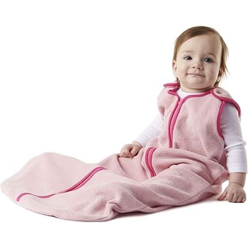 baby deedee Sleep Nest Fleece Baby Sleeping Bag, Sweet Pink, 0-6 Month