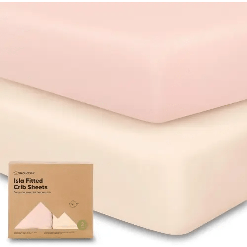2-Pack Crib Sheets for Boys, Girls - Viscose Derived from Bamboo Fitted Crib Sheet, Baby Crib Sheets Neutral, Crib Mattress Sheet, Toddler Bed Sheets, Baby Sheets for Crib Fitted Sheets (Cameo)
