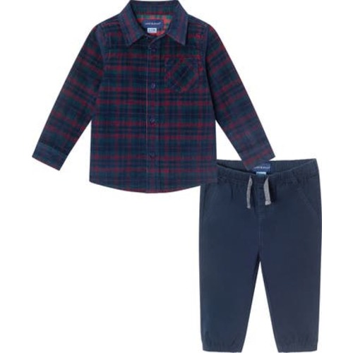 Button-Up Shirt & Pants Set, 12-18M