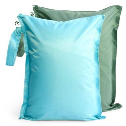 Tiny Twinkle Mess-Proof Waterproof Washable Baby/Toddler Wet Bags for Diapers, Swimsuits and Travel (Sage, Charcoal)