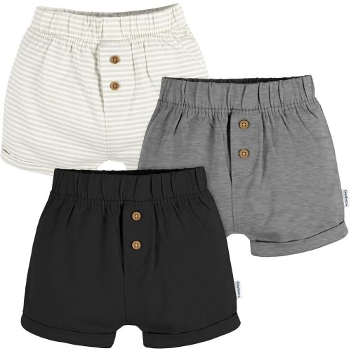Gerber Unisex-Baby 3-Pack Knit Shorts, 3-6M