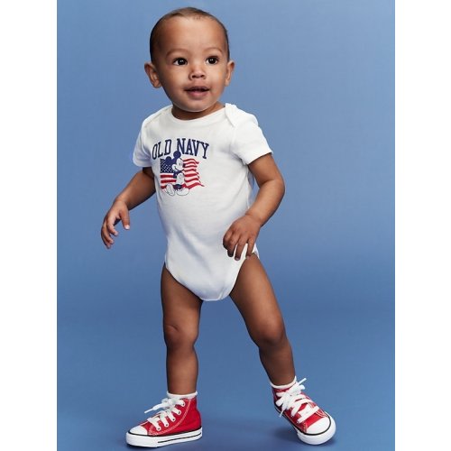 Old Navy x Disney© Mickey Mouse Flag Logo-Graphic Bodysuit for Baby