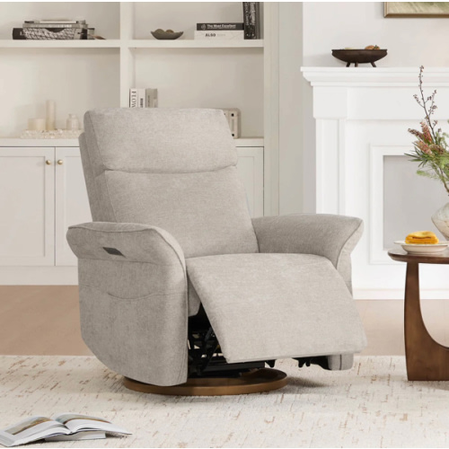 Vinca Power Swivel Nursery Glider Recliner with Power Lumbar & Headrest