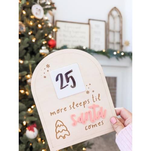 Christmas Countdown Santa Countdown Days until Christmas Sign Sleeps Until Christmas Sign Sleeps until Santa Sign Dry Erase Sign