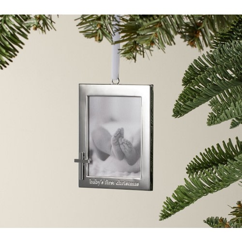 Baby's First Silver Plated Cross Ornament