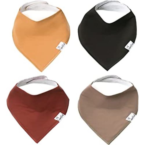 Copper Pearl Baby Bandana Drool Bibs for Drooling and Teething 4 Pack Gift Set Dune