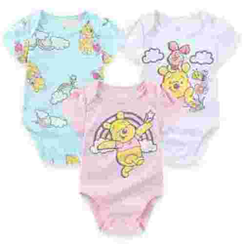 Disney Winnie the Pooh Baby Bodysuits (Girls), 3 Pack, Sizes 3M-9M