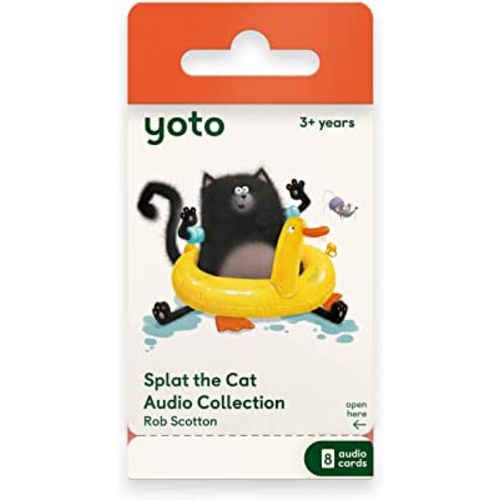 Yoto Splat The Cat by Rob Scotton – 8 Kids Audiobook Story Cards for Use Player & Mini Bluetooth Speaker, Fun Daytime & Bedtime Stories, Educational Gift for Children Ages 3+