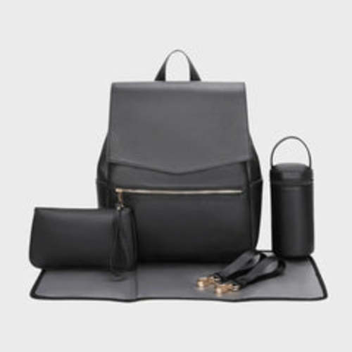 Vegan Leather Diaper Bag Backpack