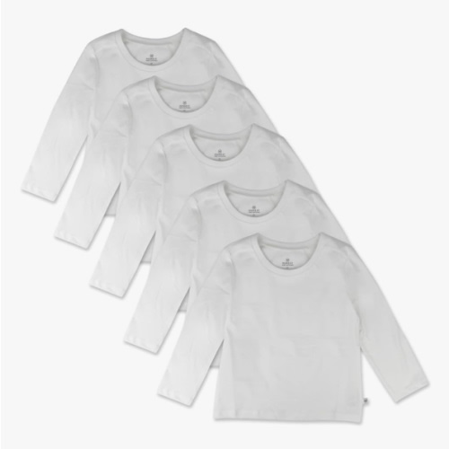 HonestBaby Multipack Long Sleeve T-shirts Tee 100% Organic Cotton Baby, Toddler, Kids, Boys, Girls