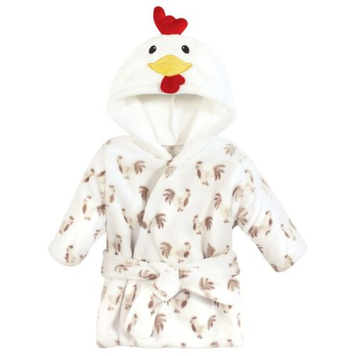Hudson Baby Unisex Baby Plush Animal Bathrobe, Rooster, 0-9 Months