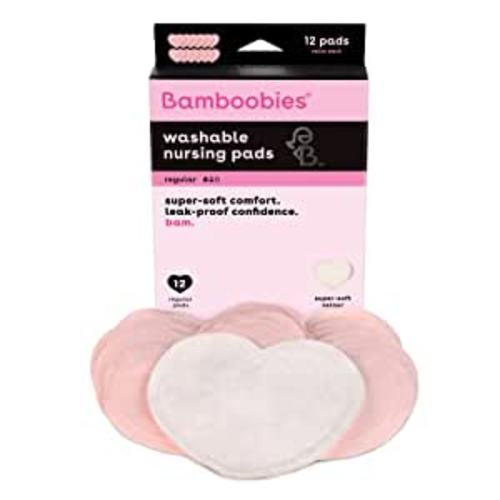 Amazon.com : Bamboobies Women’s Nursing Pads, Reusable and Washable for Daily Use, Leak-Proof Pads for Breastfeeding, Pink, 12 Pads : Nursing Bra Pads : Baby