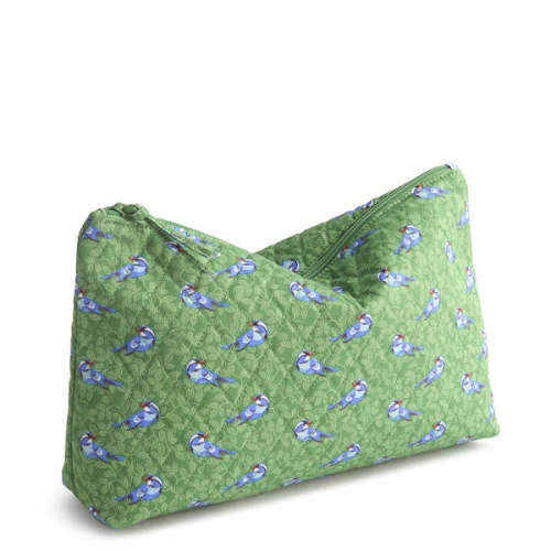 Large Pouch - Green Birds