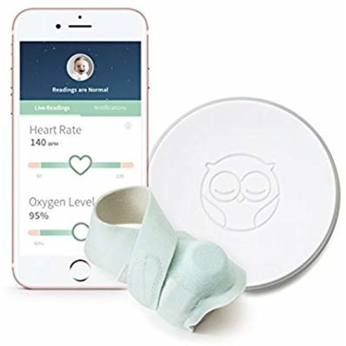 Owlet Smart Green Sock Baby Monitor - Track Heart Rate & Oxygen Levels - With Smart Notifications - See Hours Slept and Historical Trends - The Ultimate Baby Monitor for Peace of Mind