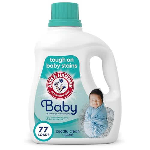 Arm & Hammer Baby, 77 Loads Liquid Laundry Detergent, 100.5 Fl oz