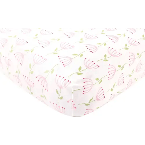Touched by Nature Unisex Baby and Toddler Organic Cotton Crib Sheet, Flower, One Size