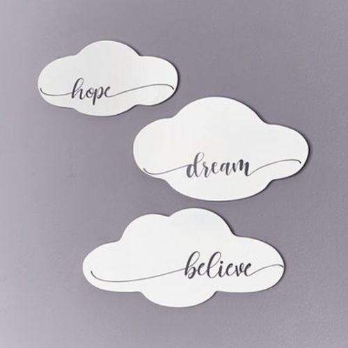 The Lakeside Collection Baby Nursery Decor - 3-Pc. Cloud Wall Sign