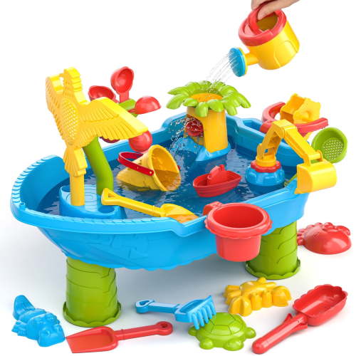 Lucky Doug Water Table for Toddlers Ages 18m+, Kids Outdoor Play Toys - Water Table