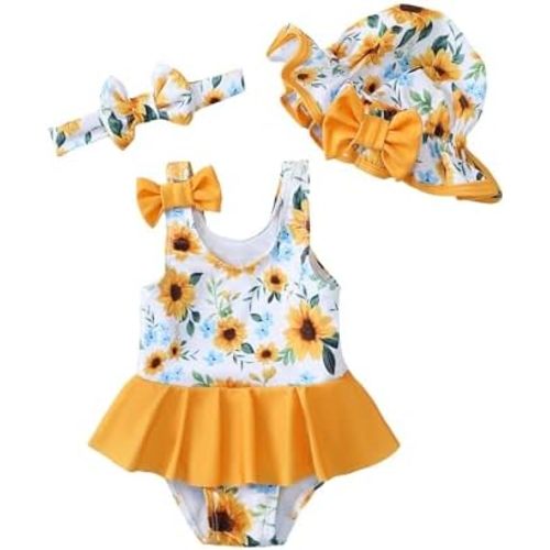 Saeaby Toddler Baby Girl Swimsuit Ruffled Bikini Tankini Swimsuit Infant Swimwear One Piece Bathing Suits for Girls