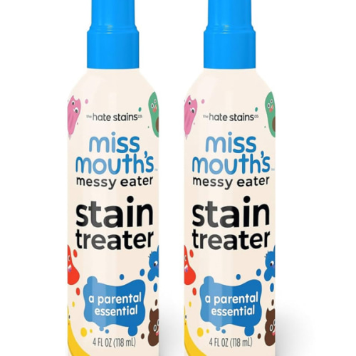 Miss Mouth's Messy Eater Stain Treater Spray - 4oz 2 Pack Stain Remover - Newborn & Baby Essentials - No Dry Cleaning Food, Grease, Coffee Off Laundry, Underwear, Fabric