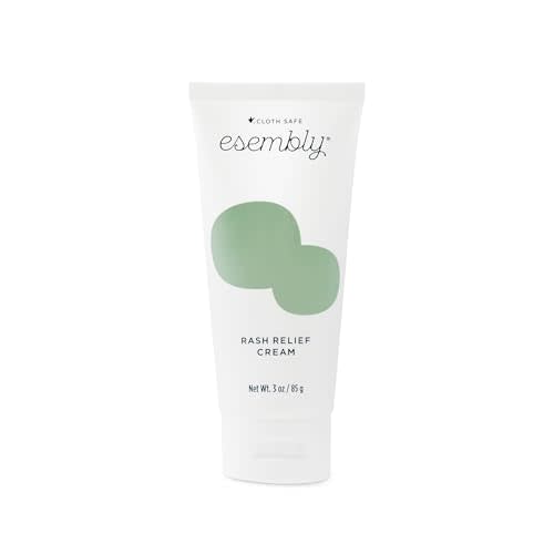 Esembly Rash Relief Cream, Organic and Cloth Friendly Zinc Oxide Barrier Cream, Soothes and Heals Diaper Rash, Natural Aid for Baby Bottom Discomfort, 3oz