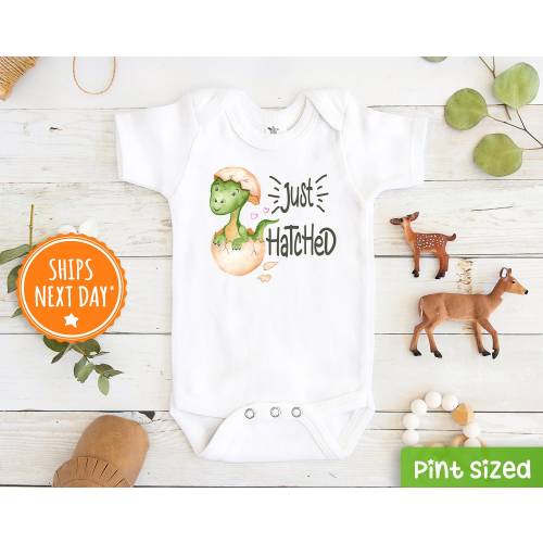 Just Hatched Dinosaur Onesie® - Dinosaur Baby Onesie® - Cute Baby Onesie®- Dinosaur Egg Baby Onesie®
