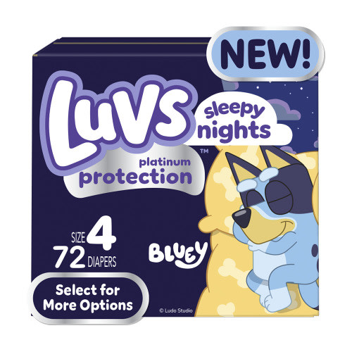 Luvs Platinum Protection Sleepy Nights Baby Diapers Size 4, 72 Count (Select for More Options) - Walmart Business Supplies