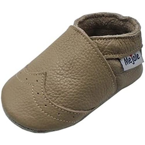 Mejale Baby Shoes Soft Sole Leather Crawling Moccasins Infant Toddler Crib Slippers