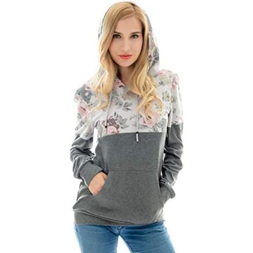 Bearsland Women's Maternity Breastfeeding Sweater Hoodie Nursing Sweatshirt with Pockets