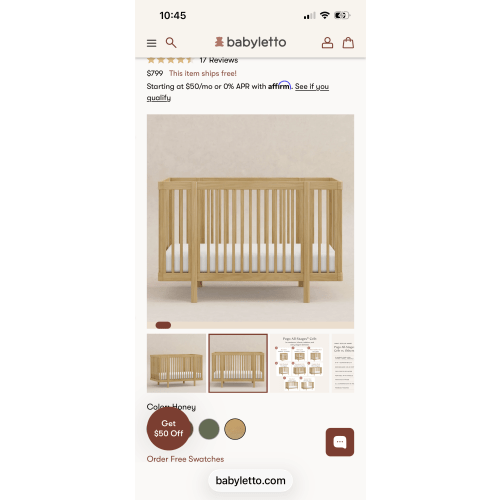 Pogo 8-in-1 Convertible Crib | All Stages Crib by Babyletto