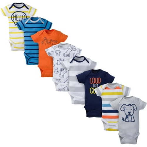 Onesies Brand Baby Boy Short Sleeve, 8-Pack, Sizes Newborn - 12 Months