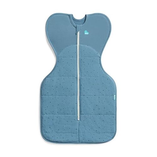 Love to Dream Warm Swaddle UP 2.5 TOG Baby Sleep Sack for Autumn & Winter | Arms Up Position for Self-Soothing, Calms Startle Reflex | Small 8-13 lbs, Storm Blue