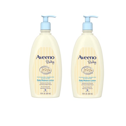 Aveeno Baby Daily Moisture Lotion with Natural Colloidal Oatmeal, 18 fl. Oz - 2 Pack