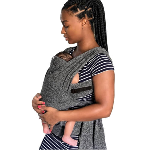 Boppy ComfyFit Adjustable Baby Carrier, 8-35lbs, Heathered Gray, Hybrid Carrier, Newborn to Toddler with Adjustable Straps & Comfort of A Baby Wrap