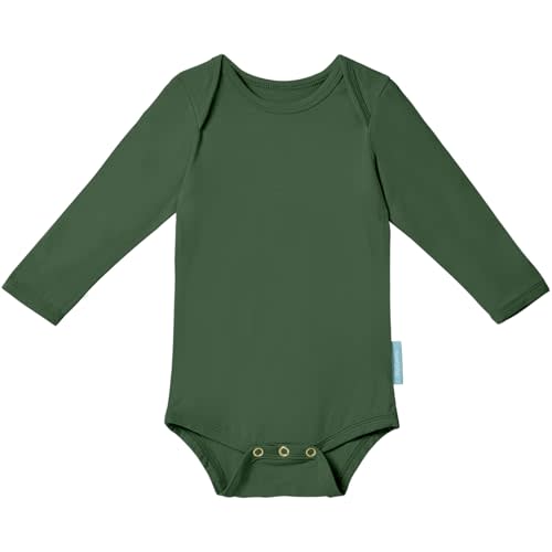 PurComfy Supersoft Long Sleeve Baby Bodysuits, Premium Bamboo Rayon Bodysuit Unisex Boy Girl 0-3-6-9-18-24 months