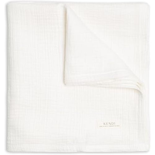 Colored Organics Kendi Baby Organic Cotton Swaddle - Infant Receiving Blanket - Coconut Muslin