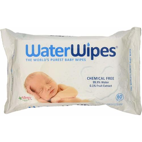 WaterWipes Baby Wipes, 60 Count (Pack of 2) by DermaH2O